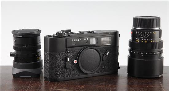 A Leica M5, black, 1290249, etc.